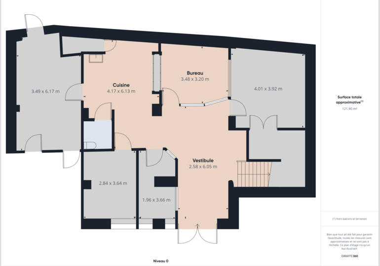 Bureaux 310m²: plan DC