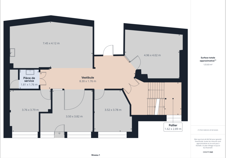 Bureaux 310m²: plan 1ER étage